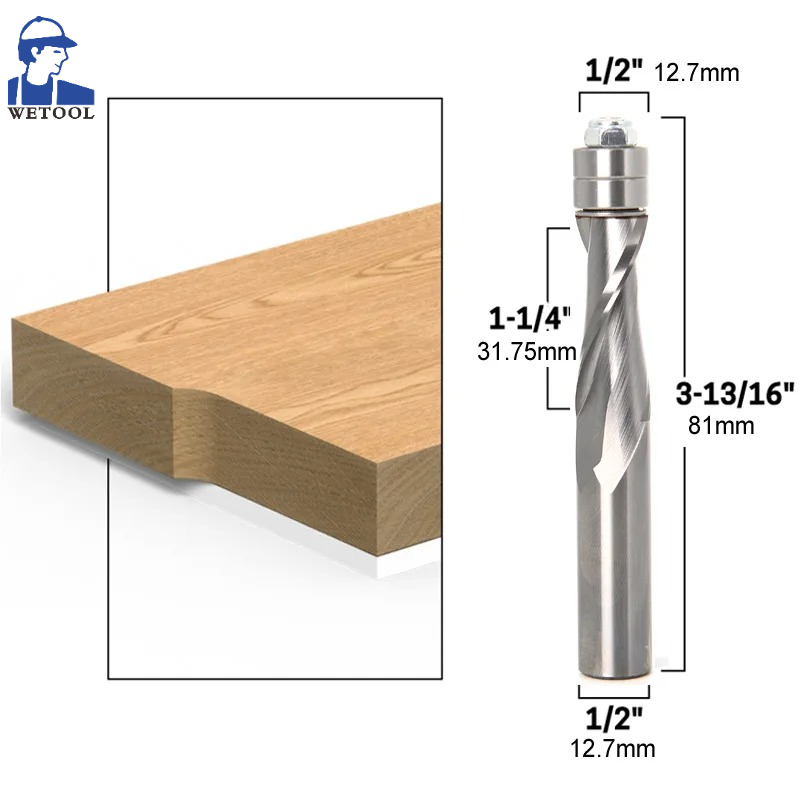 Cnc Bits - ดอกกัดโซลิดคาร์ไบด์แบบเกลียว ขนาด 1/2 นิ้ว 12 มม.