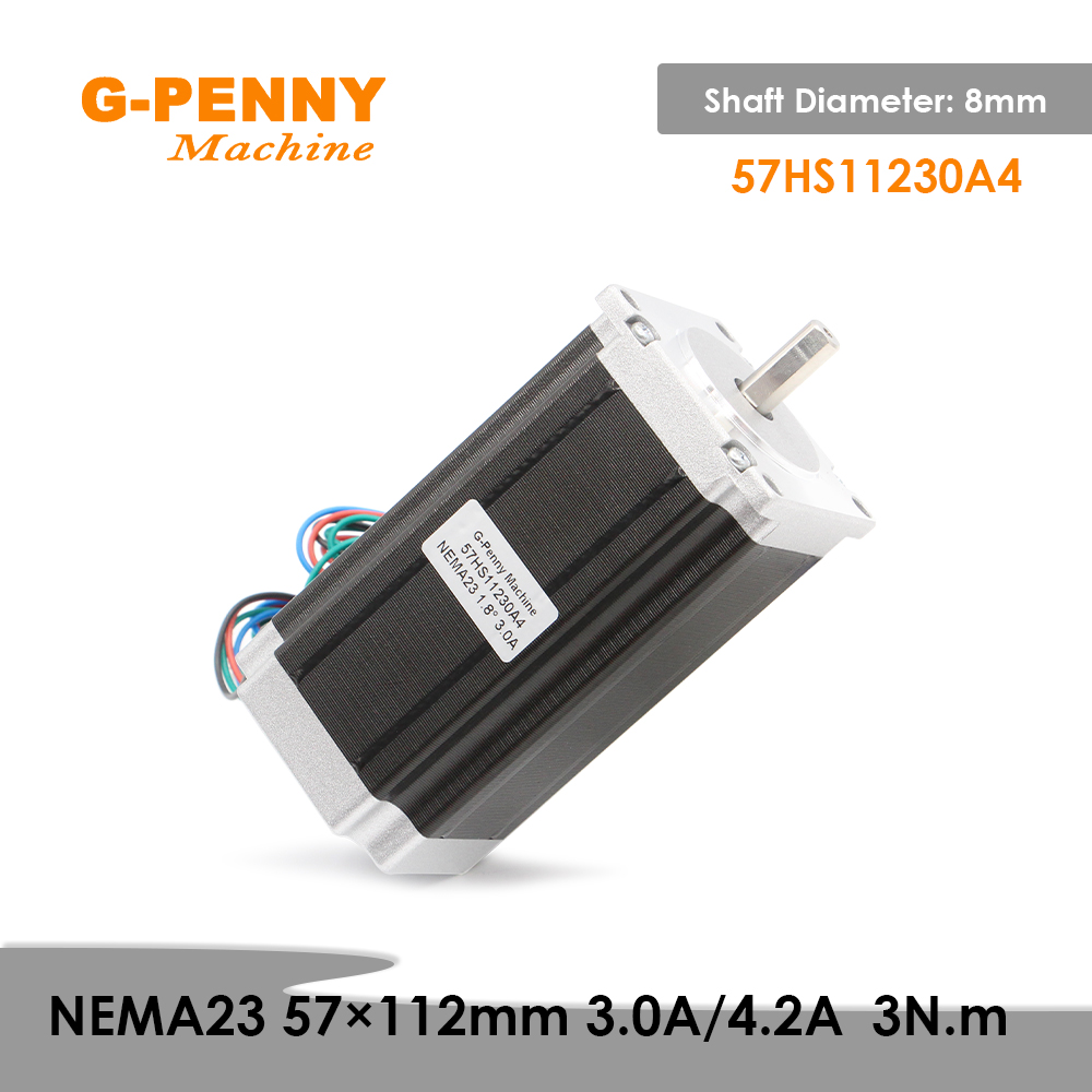 Nema23 Stepper - NEMA23มอเตอร์สเต็ป3Nm ขนาด57x112มม. 3A/4.2A เดี่ยว/เพลาคู่315Oz-in ซีเอ็นซีสำหรับเราเตอร์แกะสลักเครื่องมิลลิ่ง3D เครื่องพิมพ์