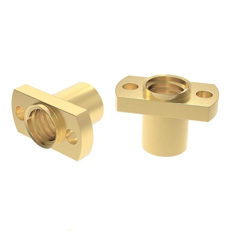 Lead Screw 8Mm - น็อตสกรูนำ T8, น็อตสกรูนำแบบหน้าแปลนทองเหลืองขอบตัดคู่รูปตัว T สำหรับอุปกรณ์เสริมเครื่องพิมพ์ 3