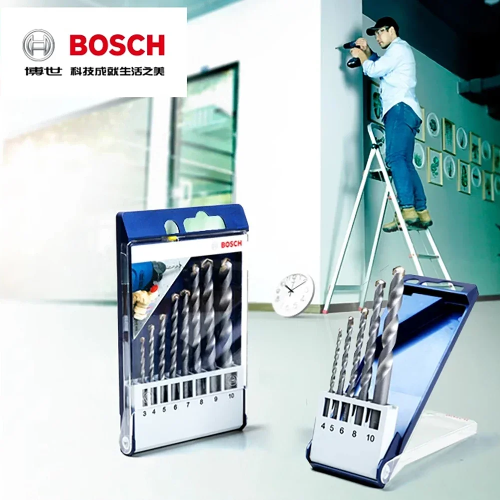 Drill Bit Set - ชุดดอกสว่านเจาะอเนกประสงค์ Bosch สำหรับงานเจาะคอนกรีต ผนังอิฐ และงานก่อสร้าง พร้อมก้านสามเหลี่ยม