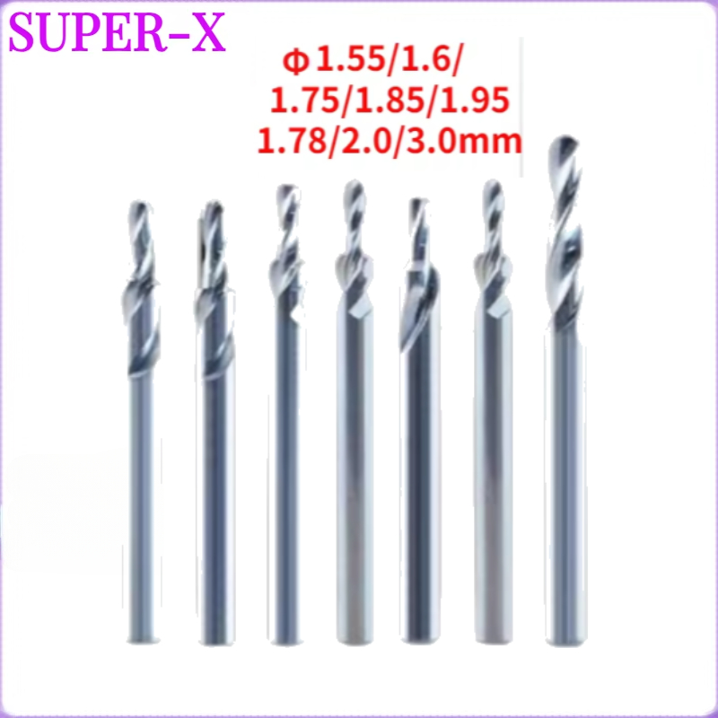 Carbide End Mill - 1PCS ทันตกรรมมิลลิ่ง Pindex เหล็กทังสเตนเจาะบิตเหมาะสําหรับห้องปฏิบัติการเข็ม 1.55/1.6/1.75/1.85/1.95/1.78/2.0/3.0 มม.