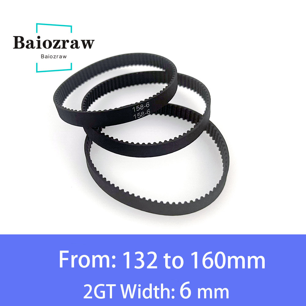 Gt2 Belt - 3D ชิ้นส่วนเครื่องพิมพ์ GT2 6มม.ปิดห่วงยาง132 134 136