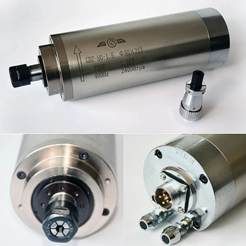 Water Cooled Spindle - 65X158-800W-ER11-220V CNC มอเตอร์ระบายความร้อนด้วยน้ํา 2 แบริ่ง CNC