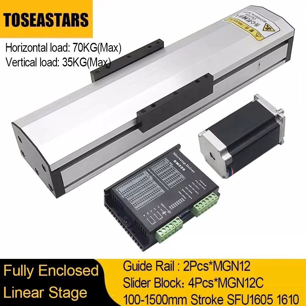 Linear Rail - Enclosed Linear Rail ท่องเที่ยวสไลด์ฝุ่น 90 มม.กว้าง