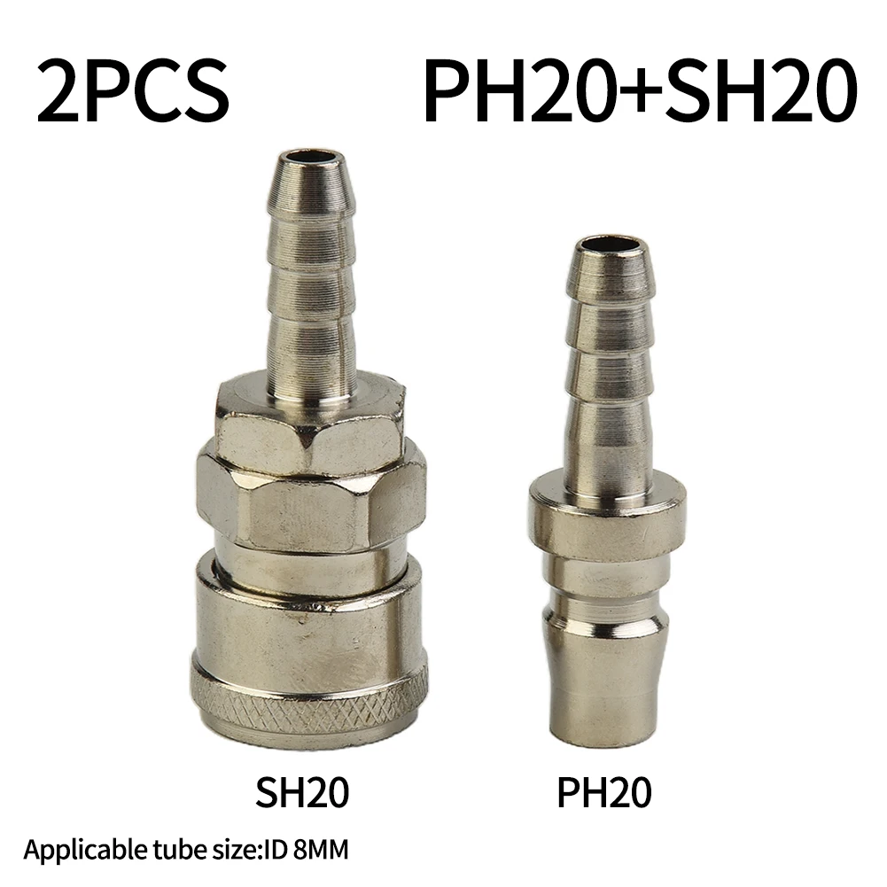 Coupling 8Mm - ข้อต่อสายลมแบบปลดเร็ว 2 ชิ้น รุ่น SH20 PH20
