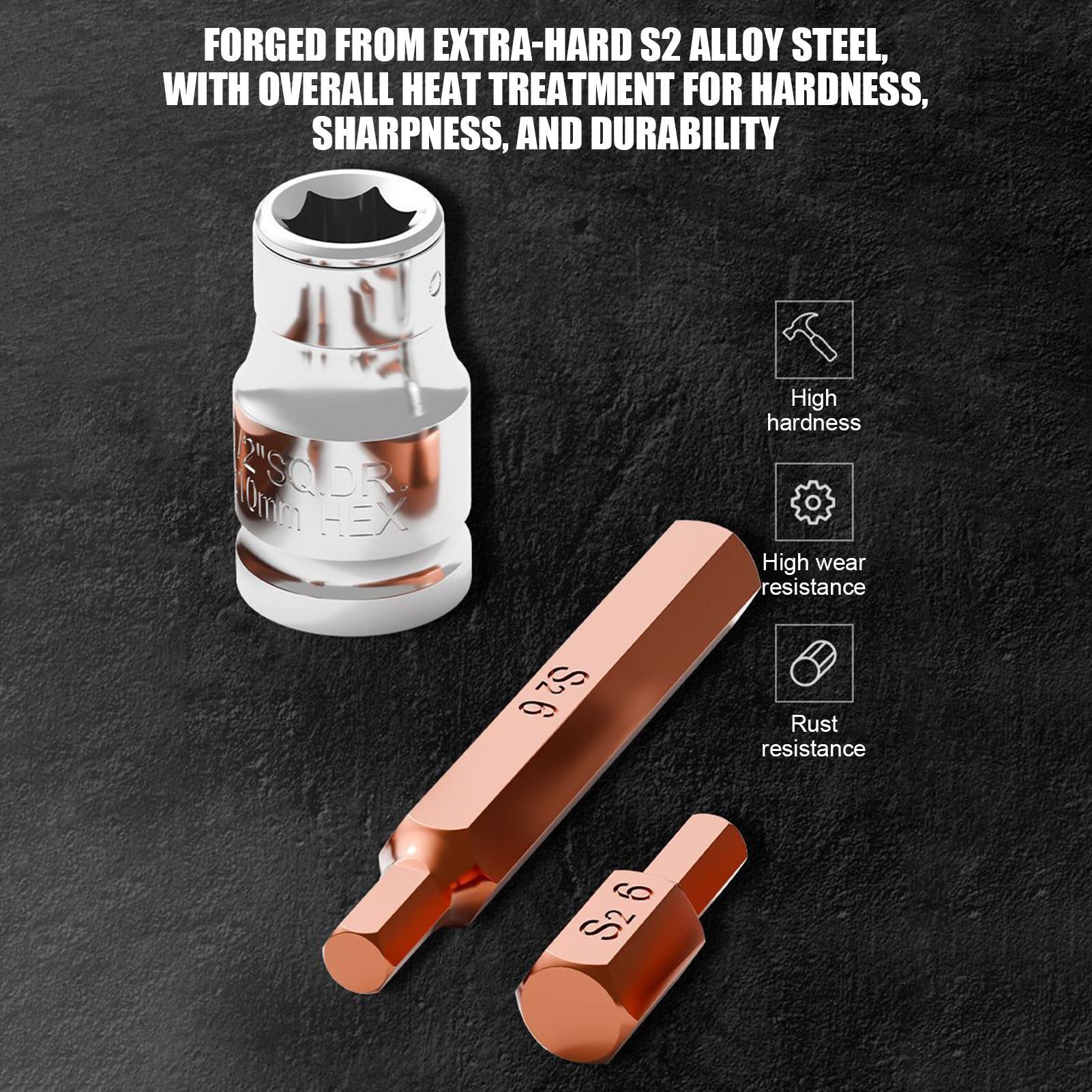 Drill Bit Set - ชุดดอกสว่านแม่เหล็ก เครื่องมือซ่อมแซมซ็อกเก็ตโลหะสำหรับงานหนัก 15 ชิ้น ดอกไขควงสำหรับงานซ่อมแซมเฟอร์นิเจอร์ในบ้าน
