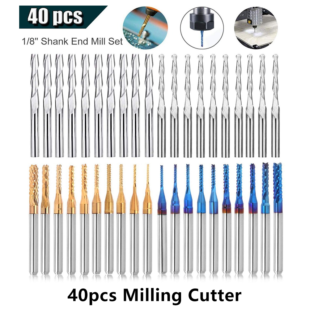 End Mill Set - Twotrees End Mill แกะสลัก Bits ชุด