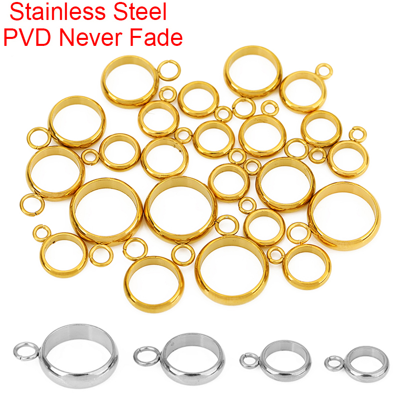 Coupling 8Mm - ตัวล็อคสร้อยคอสแตนเลสเคลือบ PVD ไม่ลอก 20 ชิ้น ขนาด