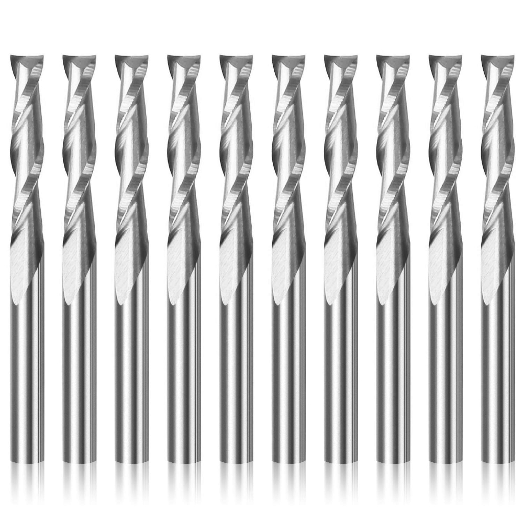 End Mill Set - 10 ชิ้น ดอกกัดเกลียว 2 ฟัน ขนาด