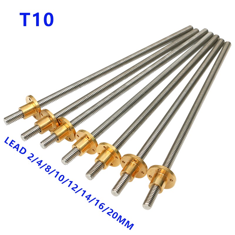 Lead Screw 8Mm - 304 สแตนเลส T10 10 มม.สกรูตะกั่วความยาว 100