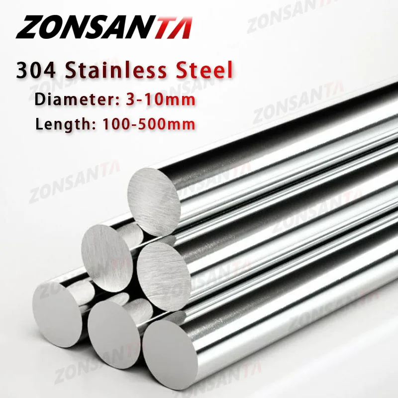 Linear Rod 8Mm - 1pcs 304 สแตนเลสสตีล Rod Dia 3/4/4.5/5/5.5/6/6.5