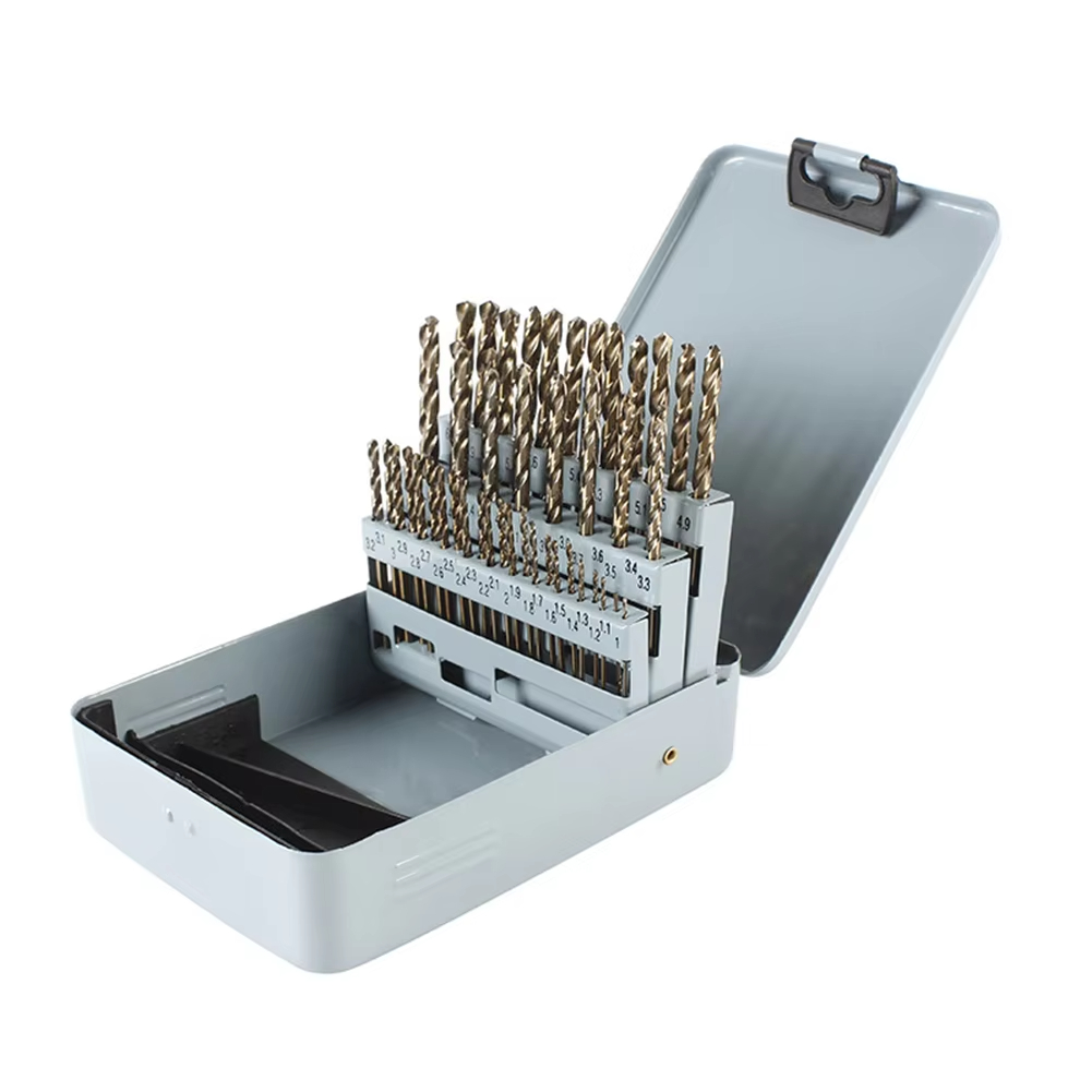 Drill Bit Set - ชุดดอกสว่าน 51 ชิ้น ชุดดอกสว่านโคบอลต์ พร้อมกล่องเก็บแบบมีช่อง ชุดดอกสว่านโคบอลต์แบบเกลียว