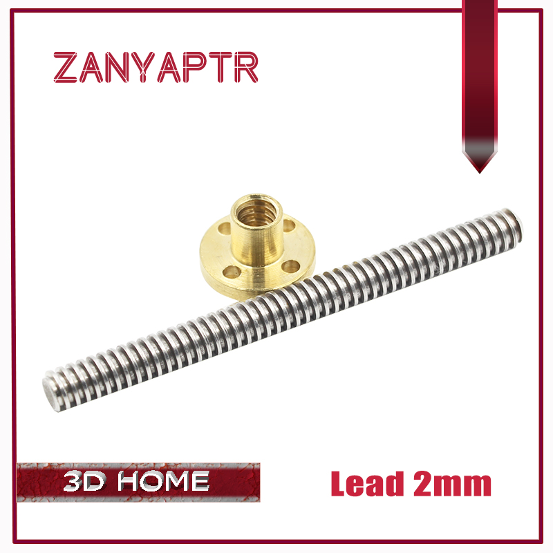 Lead Screw 8Mm - 3D เครื่องพิมพ์ CNC ตะกั่ว 2 มม.THSL-500-8D