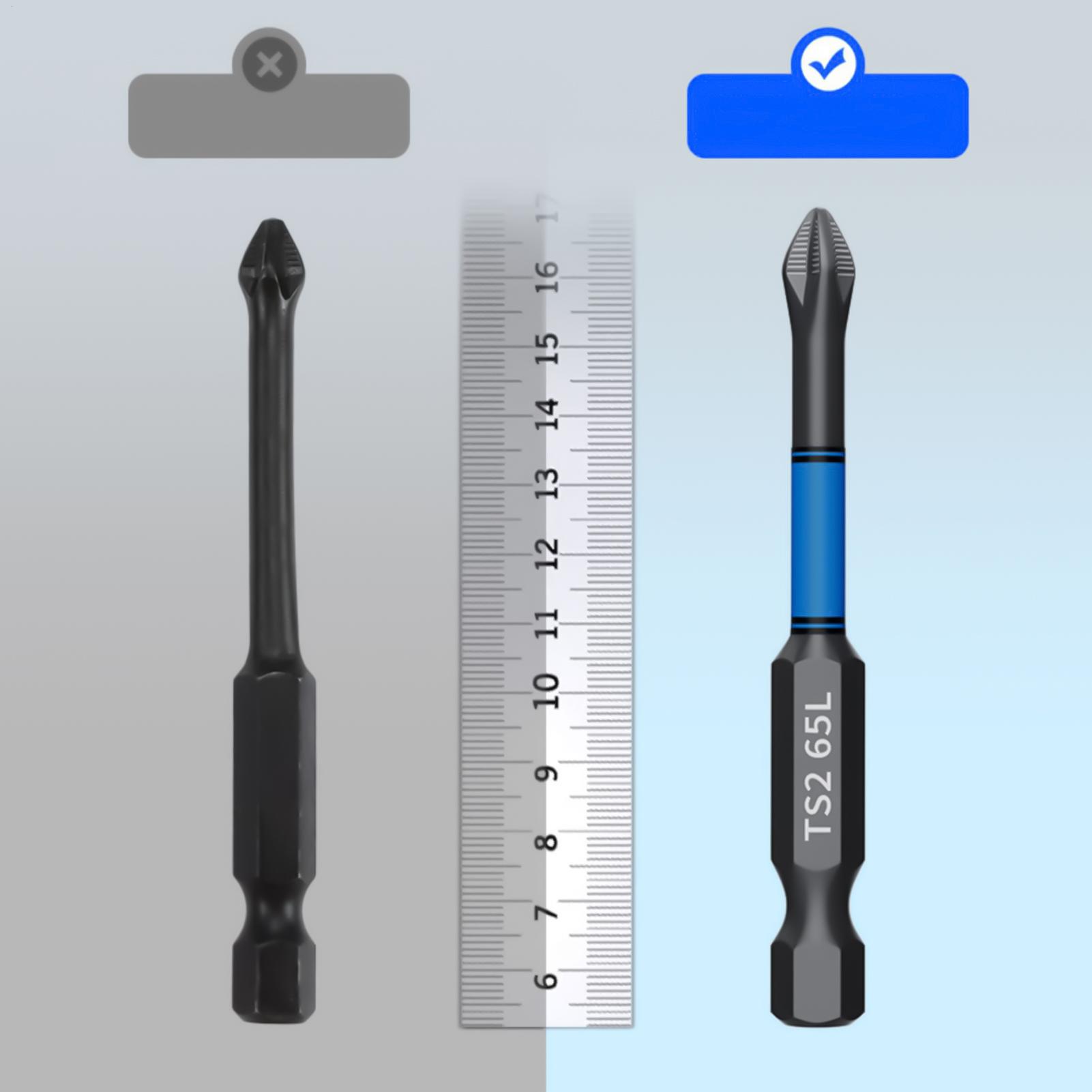 Drill Bit Set - ชุดดอกไขควง 6 ชิ้น แบบแม่เหล็ก สำหรับงานหนัก หัวหกเหลี่ยม