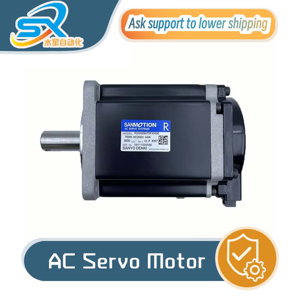Servo Motor - ซันโยเซอร์โวมอเตอร์สำหรับหุ่นยนต์ R2AA08075FXH00 เซอร์โวมอเตอร์ 750w พร้อมการรับประกัน