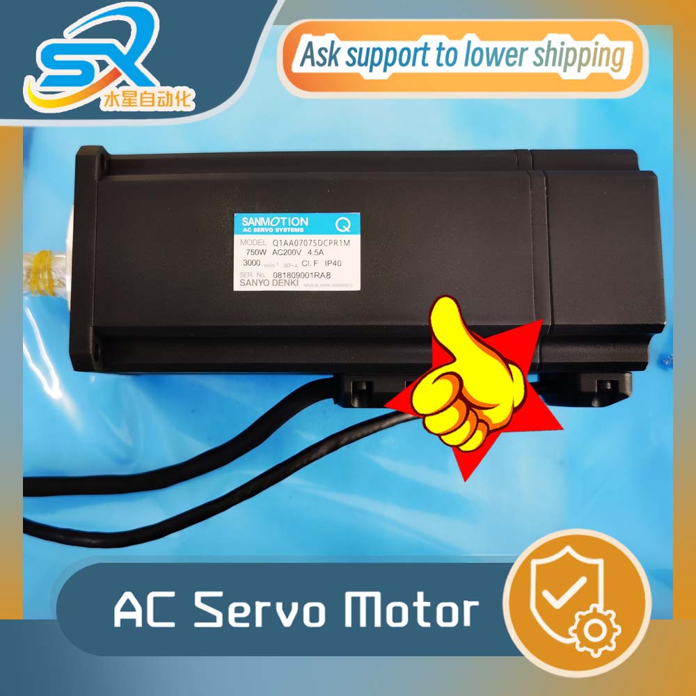 Servo Motor - Q1AA07075DCPR1M เซอร์โวมอเตอร์ AC สำหรับหุ่นยนต์ รับประกันหนึ่งปี/สามเดือน