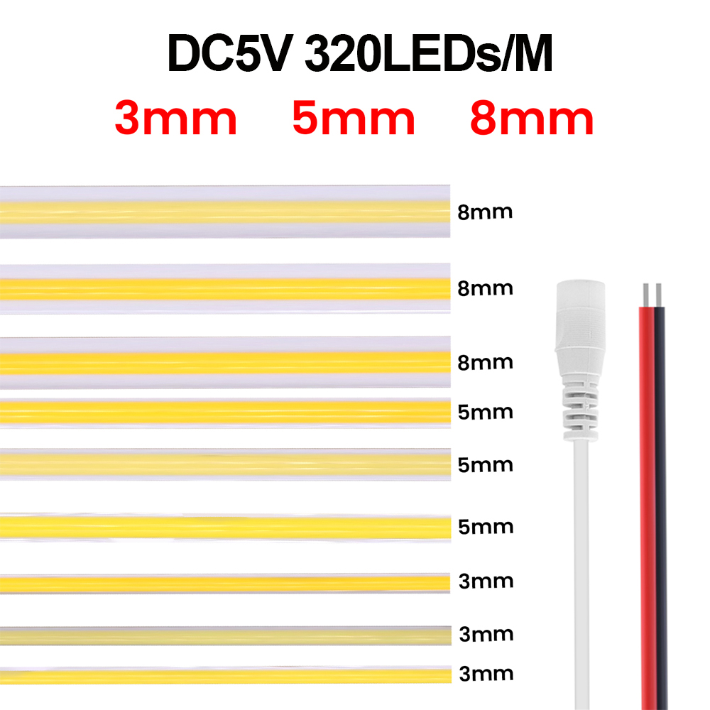แถบไฟ LED COB ขนาด 3 มม. 5 มม. - Linear Rod 8Mm บทวิจารณ์และราคา