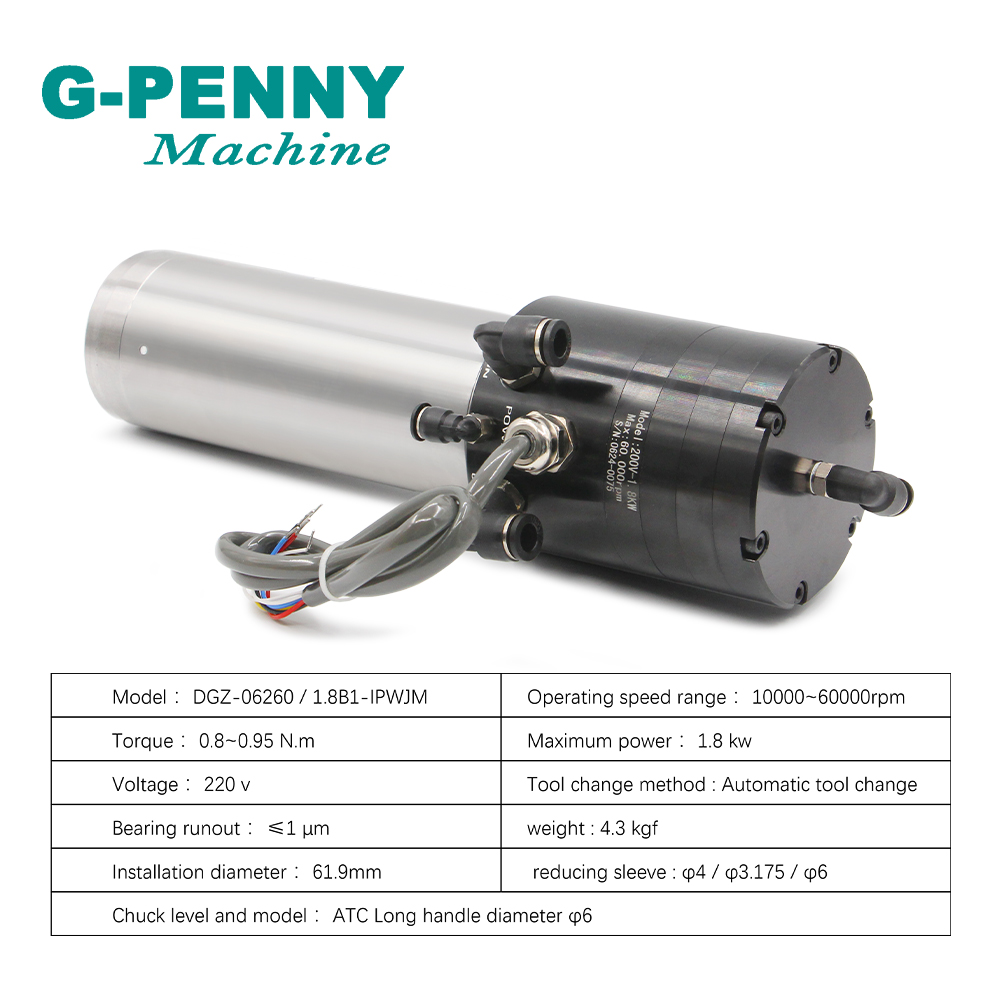 แกนระบายความร้อนด้วยน้ํา 1.8kw - Water Cooled Spindle บทวิจารณ์และราคา