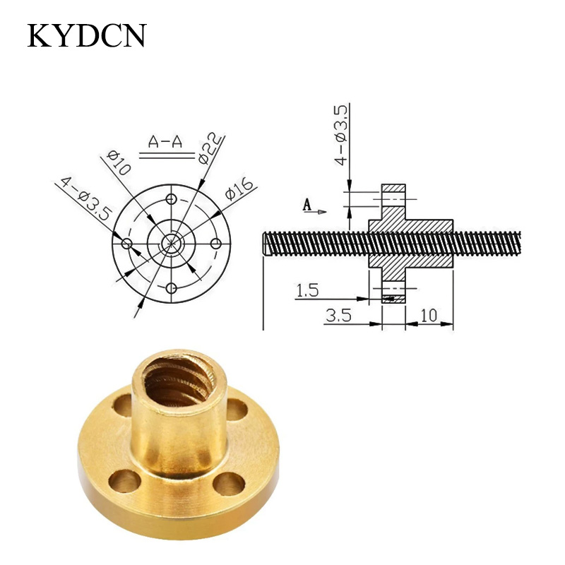 สกรูตะกั่ว T8 สแตนเลส แบบสี่เห - Lead Screw 8Mm บทวิจารณ์และราคา