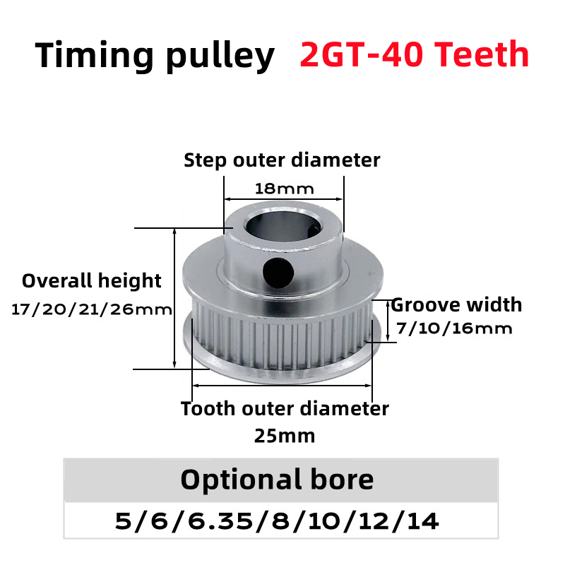 2GT 2M 40 ฟัน GT2 40T Timing B - Gt2 Belt บทวิจารณ์และราคา