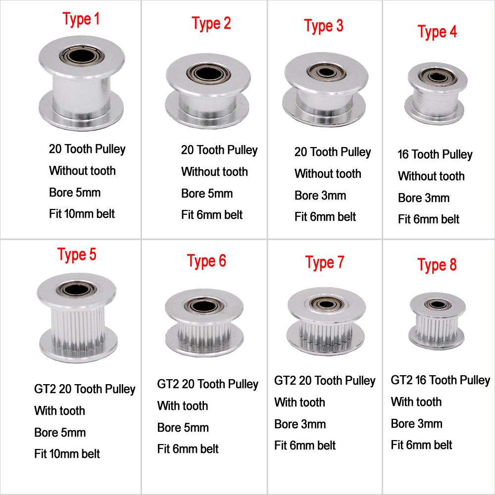 10PCS GT2 Idler Timing รอก16ฟั - Gt2 Belt บทวิจารณ์และราคา