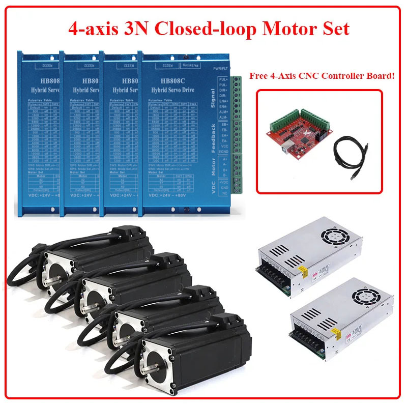 มอเตอร์สเต็ปเปอร์แบบวงปิด 4 แก - Nema23 Stepper บทวิจารณ์และราคา