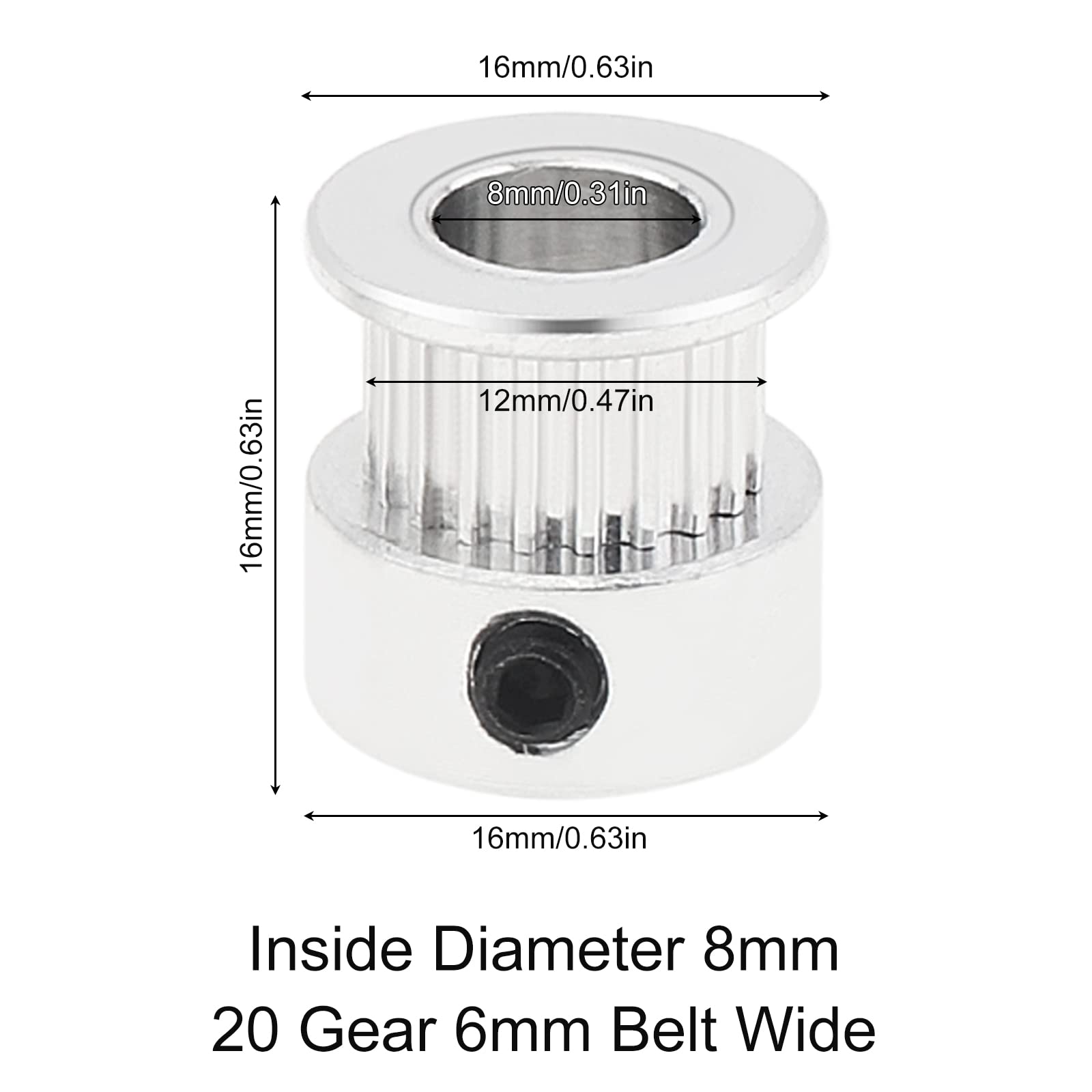 ลูกรอก GT2 2/5ชิ้น20ฟัน5มม. เจ - Gt2 Belt บทวิจารณ์และราคา