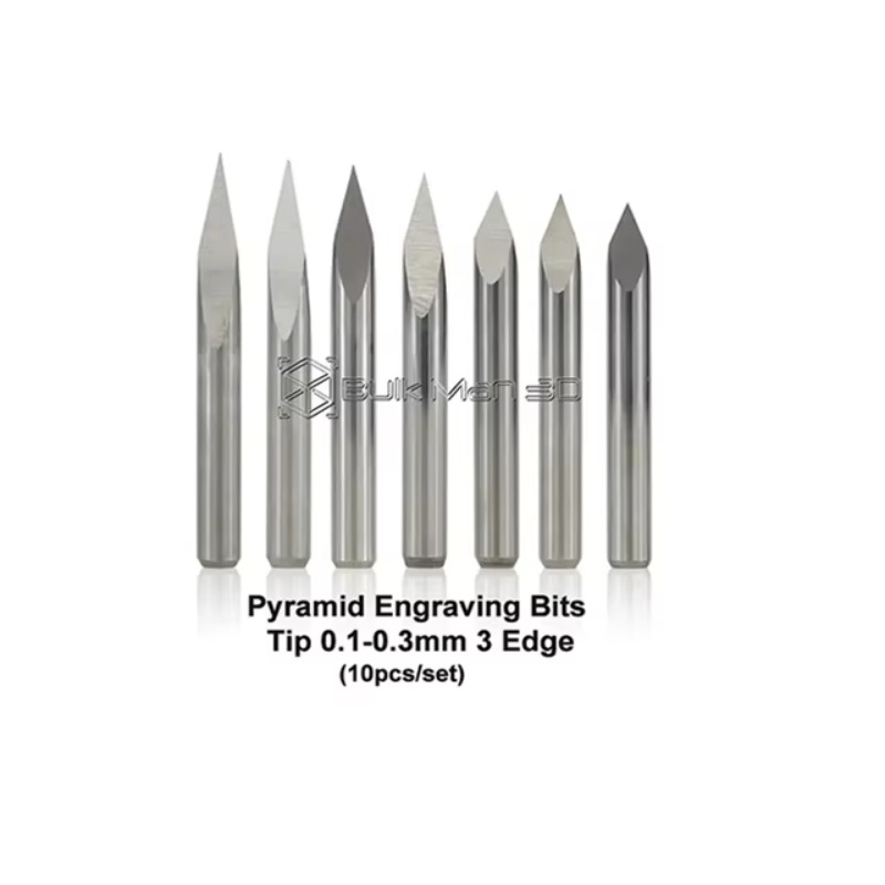 10 ชิ้น/เซ็ต 3 ขอบ พร้อมหัวแกะ - Cnc Bits บทวิจารณ์และราคา