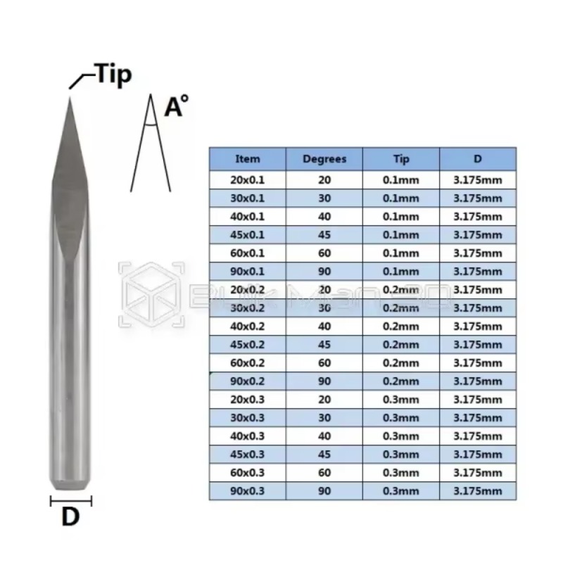 10 ชิ้น/เซ็ต 3 ขอบ พร้อมหัวแกะ - Cnc Bits บทวิจารณ์และราคา