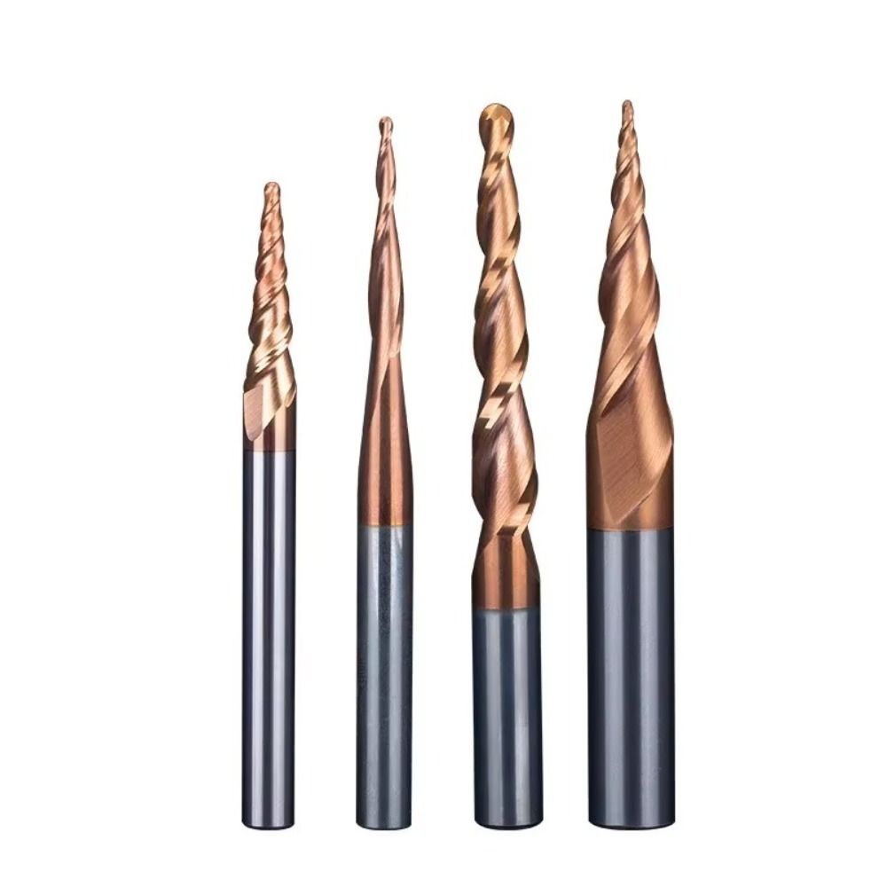 HRC55 คาร์ไบด์บอลจมูกเรียว End - End Mill Set บทวิจารณ์และราคา