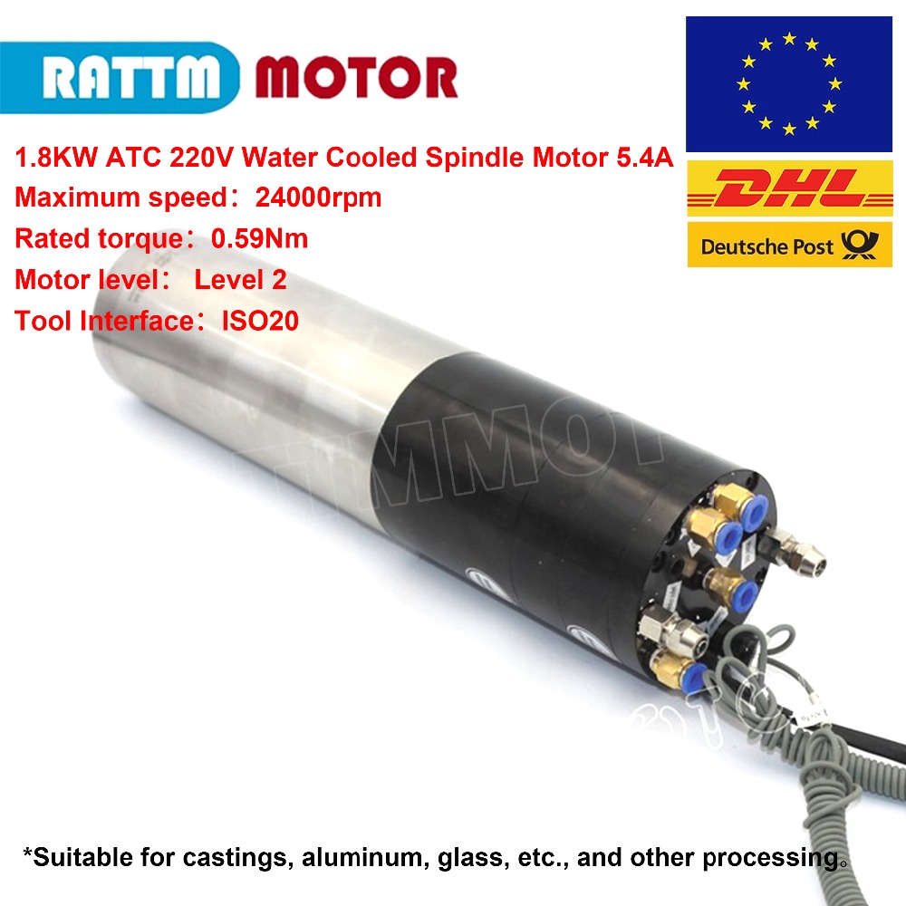 1.8KW 2.2KW ISO20 ระบายความร้อ - Water Cooled Spindle บทวิจารณ์และราคา