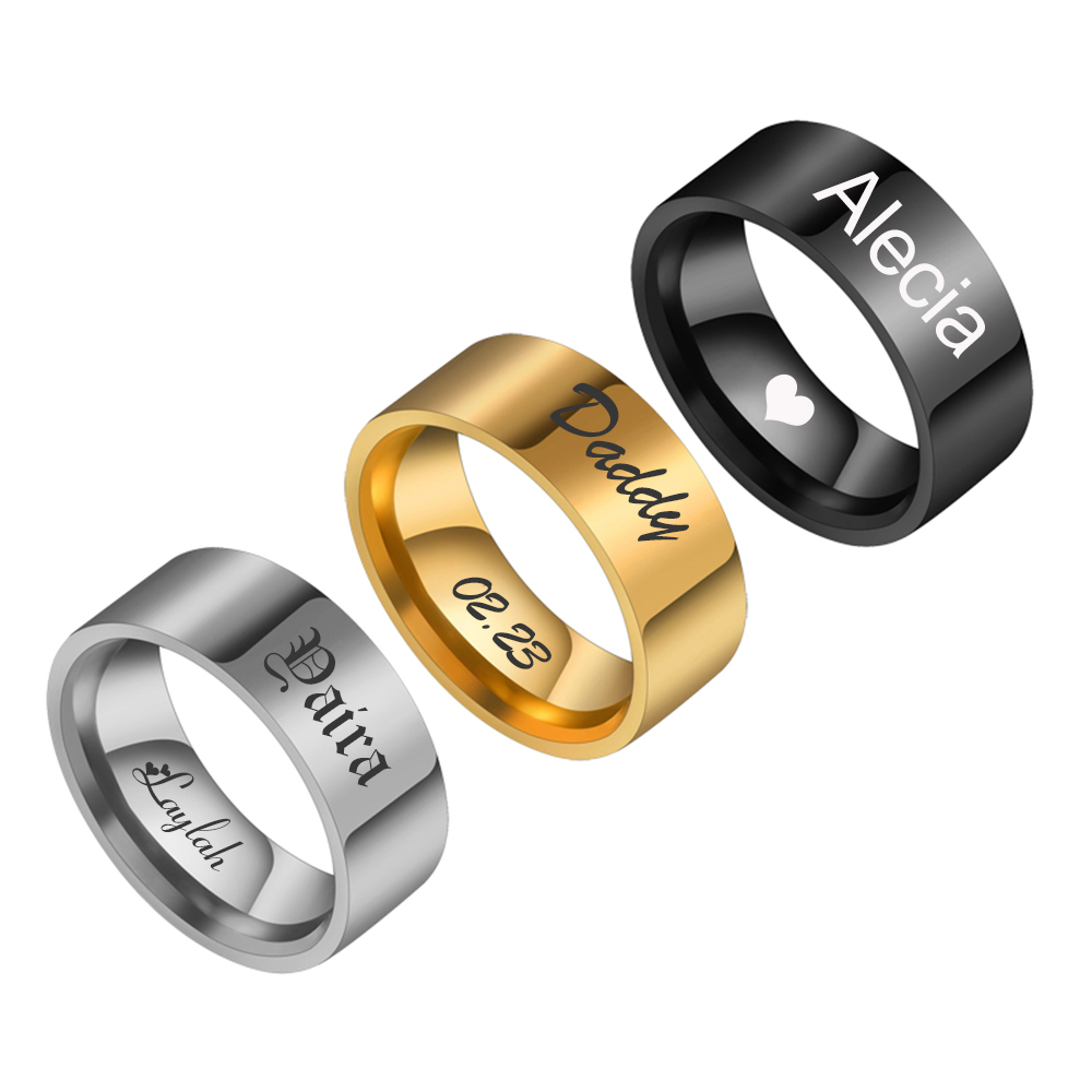 แหวนสลักชื่อและวันที่แบบเฉพาะต - Coupling 8Mm บทวิจารณ์และราคา