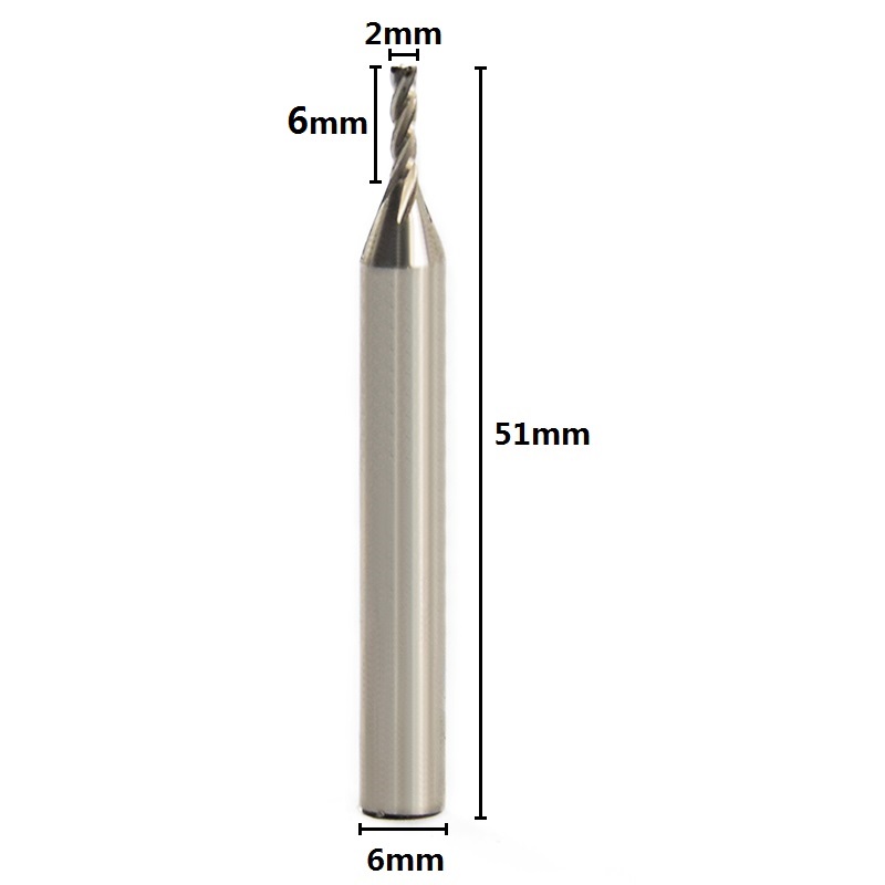 1 PC เส้นผ่านศูนย์กลาง Frez 2  - End Mill Set บทวิจารณ์และราคา