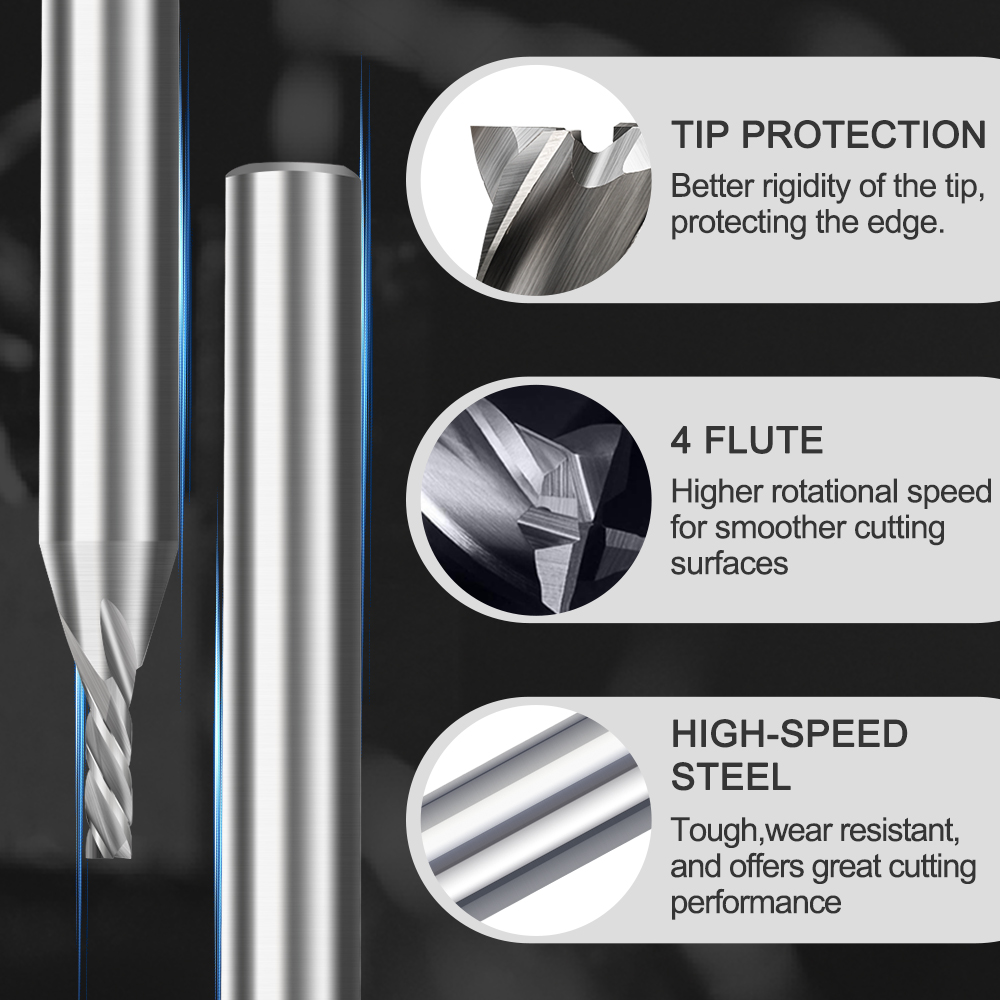 1 PC เส้นผ่านศูนย์กลาง Frez 2  - End Mill Set บทวิจารณ์และราคา
