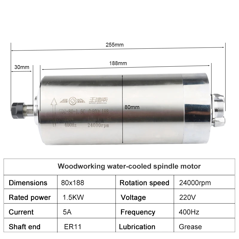 มอเตอร์แกนหมุนน้ำเย็นสำหรับงาน - Water Cooled Spindle บทวิจารณ์และราคา