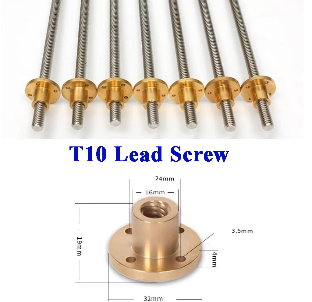 สกรูตะกั่ว T10 เหล็กกล้าไร้สนิ - Lead Screw 8Mm บทวิจารณ์และราคา