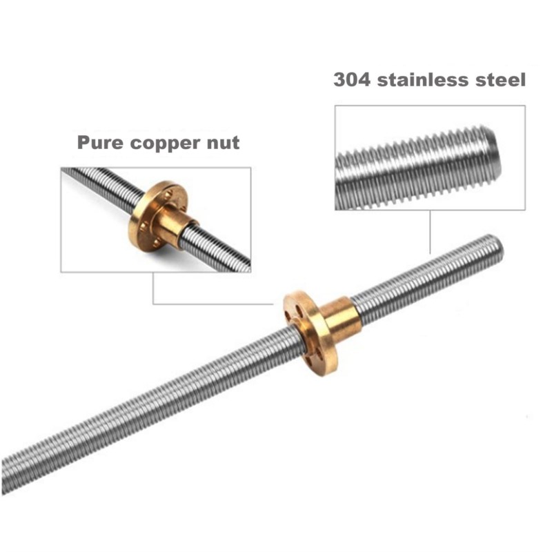 T8 สกรูตะกั่วซ้ายด้าย 2 มม.8 ม - Lead Screw 8Mm บทวิจารณ์และราคา