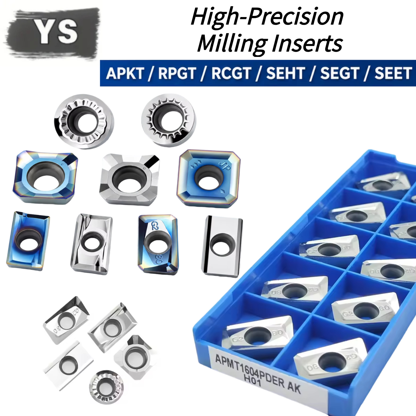 เม็ดมีดคาร์ไบด์ 10 ชิ้น APKT A - Carbide End Mill บทวิจารณ์และราคา