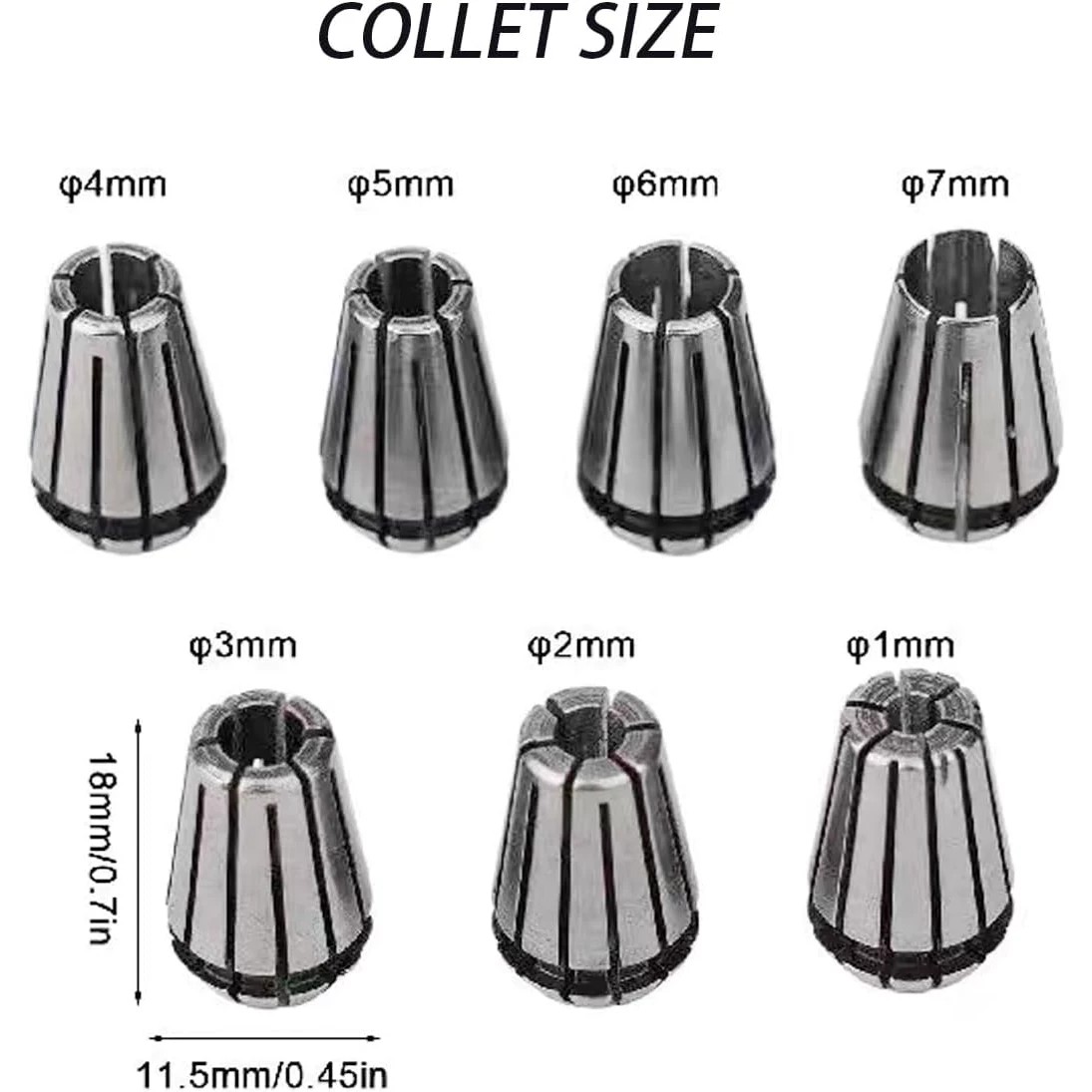 ชุดหัวจับสปริง ER11A ขนาด 1-7  - End Mill Set บทวิจารณ์และราคา