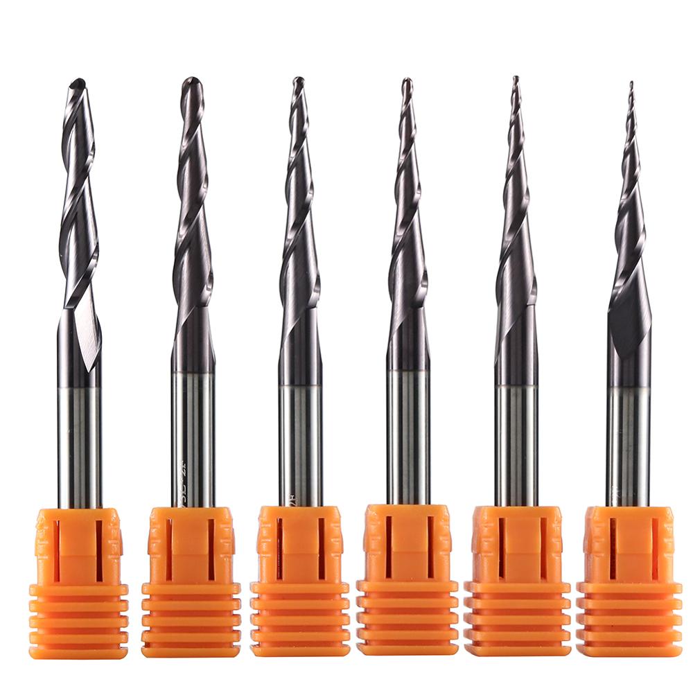1 ชิ้นคาร์ไบด์เคลือบ Taper Bal - End Mill Set บทวิจารณ์และราคา